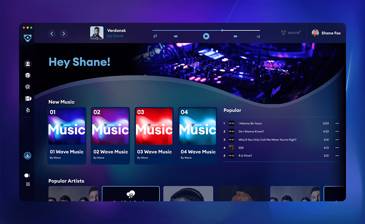 Wave UI Dark - Design Agency Brighton