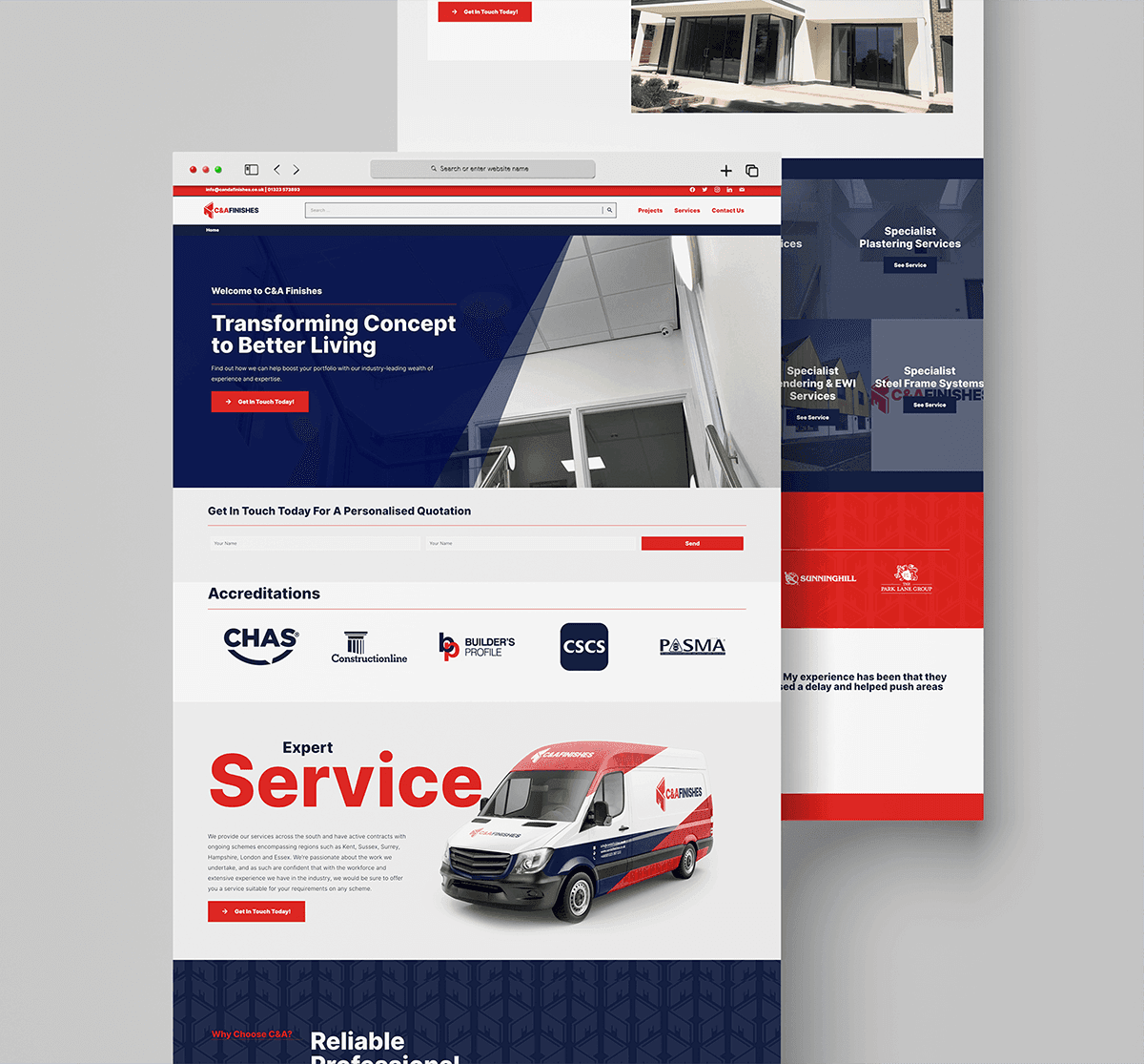 web mockup c&a
